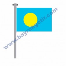 PALAU  GÖNDER BAYRAK 50x75 ( EBAT SEÇİNİZ )